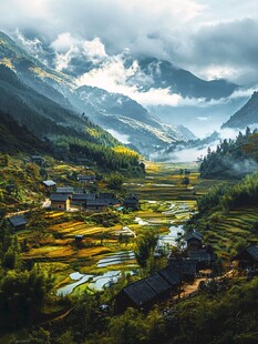 唯美大山深处有人家