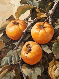 蒲州珠蜜柿插画