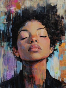 丙烯肖像画