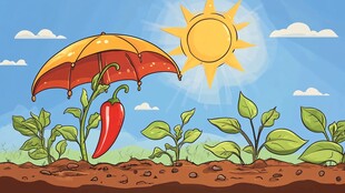 辣椒插画场景图