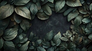树叶创意背景