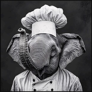 大象厨师素材