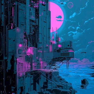 赛博朋克装饰画