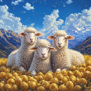 羊群插画