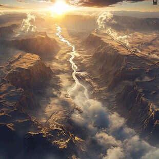 金色山脉3d立体山脉