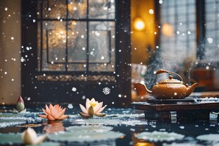 烹茶听雪