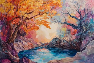 枫林油画艺术画