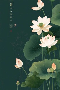 工装荷花壁纸