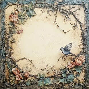 复古欧式花鸟