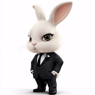 西装正装兔