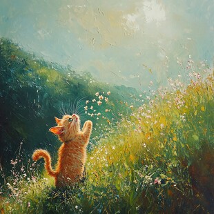 猫咪油画