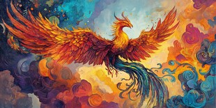 凤凰朱雀插画