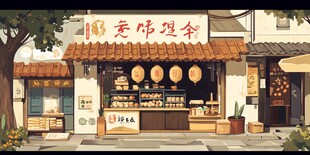 炒货店插画