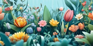 3d立体唯美花卉