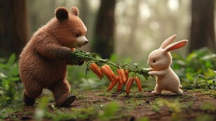 吃胡萝卜的兔兔