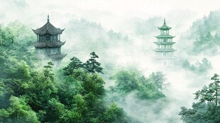 茗阳阁雾景
