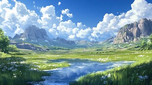 宽屏风景画