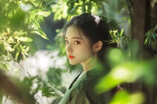 绿色汉服