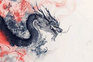 水墨龙背景