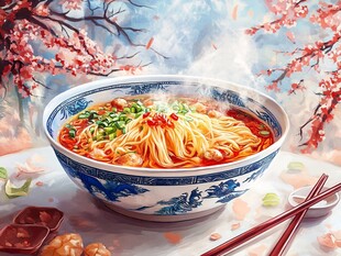 铺盖面海报插画