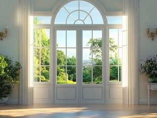 大气客厅落地门窗场景