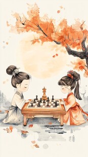 下棋人物造型