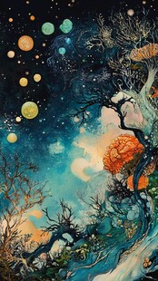 星月河幻想插画