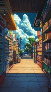 便利店零食插画
