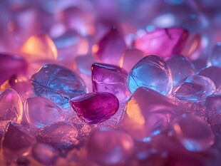 梦幻彩色玻璃晶体状