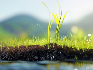 电脑壁纸小苗秧