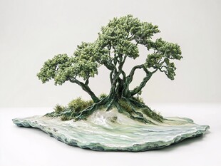 迎客松古法琉璃制品