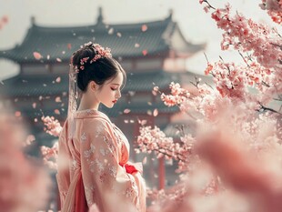 人面桃花相映红