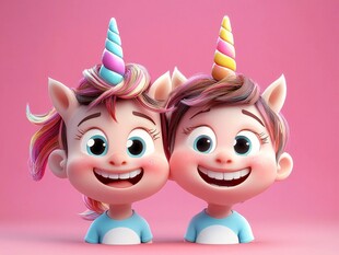 开心独角兽头像