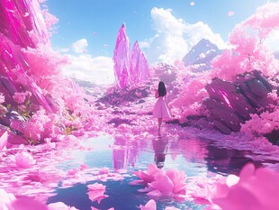 粉红色的幻想世界