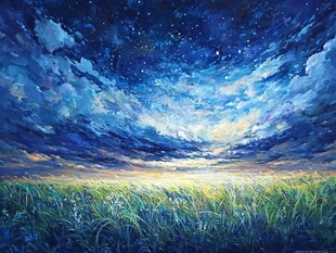 梦幻夜晚立体画