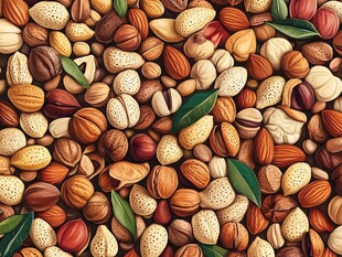 坚果背景图片