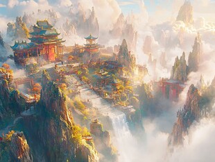 古风仙境天上宫阙