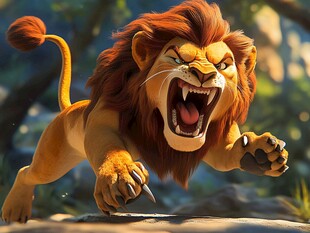 雄壮的动物插画