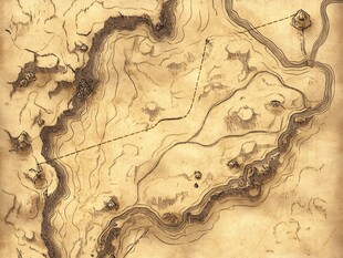 复古航海地形图