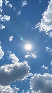 阳光灿烂天高云厚