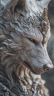 仙人神兽局部特写