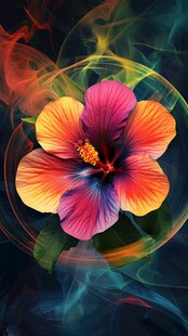 彩色绚丽梦幻唯美花朵