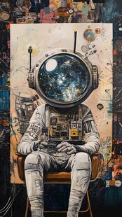 宇航员装饰画