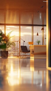 大气客厅落地门窗场景