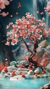 3d樱花树