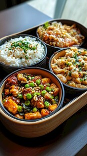 饭盒双拼饭卤味拼盘