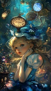 奇幻爱丽斯仙境插画