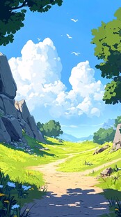 户外场景插画