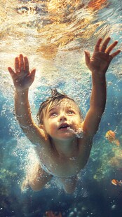水中小女孩儿