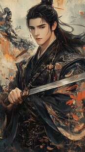 古风立绘美男插画图案